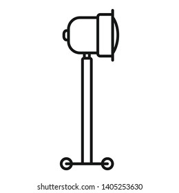 Cinema spotlight icon. Outline cinema spotlight vector icon for web design isolated on white background