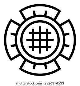 Cinema spotlight icon outline vector. Movie film. Video education