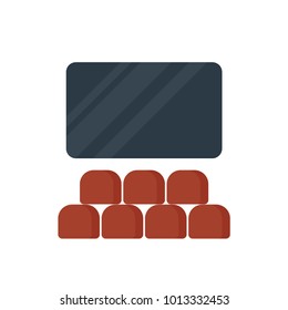 cinema stage icon flat 