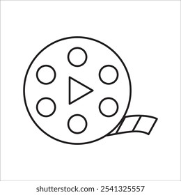 Cinema stock icon outline vector