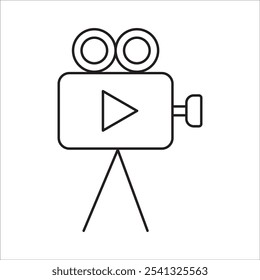 Cinema stock icon outline vector