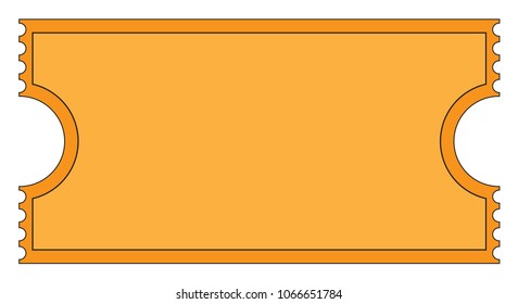A cinema stub isolated on a white background