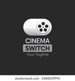 Cinema Switch Logo Design Template. Good for Business, Agency, Community and Organization