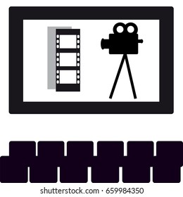 Cinema symbol on white background.Vector illustration.