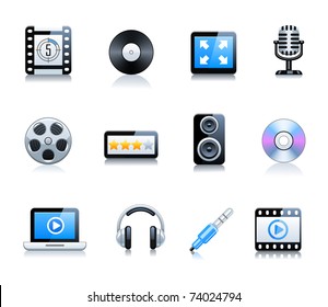 Cinema symbols vector set