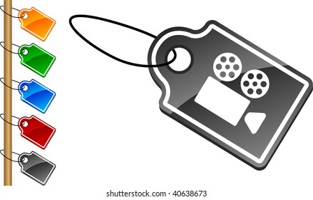 Kino-Tag-Set. Vektorgrafik.