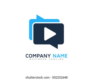 Cinema Talk Video Logo Design Template