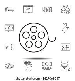 cinema tape icon. Simple thin line, outline vector element of Cinema icons set for UI and UX, website or mobile application