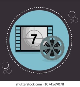 cinema tape reel entertainment icon