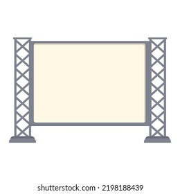 Cinema Theater Icon Cartoon Vector. Car Screen. Drive Outdoor