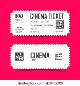 Cinema Ticket Card element design. Vector illustration