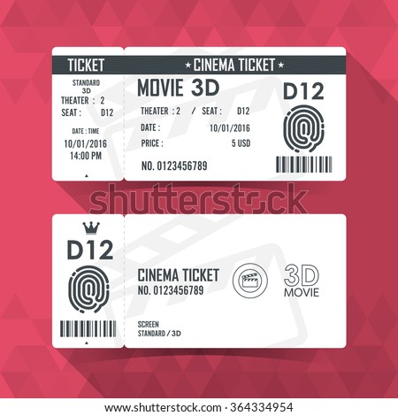 Cinema Ticket Card modern element design