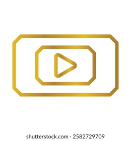 Cinema Ticket Color gradient illustration vector icon which can easily modify or edit 