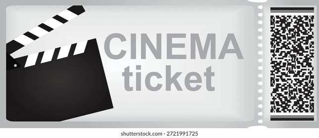 Cinema ticket coupon. vector illustration