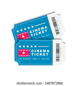Cinema ticket design. Vector illustration.
