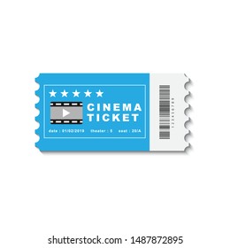 Cinema ticket design. Vector illustration.
