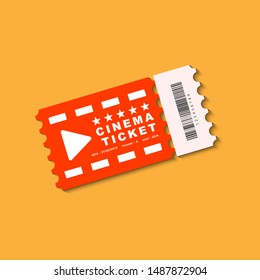 Cinema ticket design. Vector illustration.
