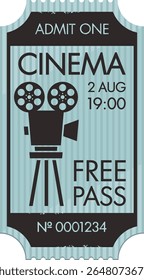 Plantilla de pase libre de entradas de cine