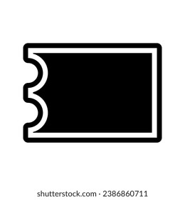 Cinema ticket icon glyph style Flat design. Can be used for mobile apps, websites and UI Vector illustration