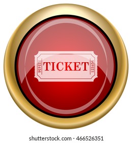 Cinema ticket icon. Internet button on white background. EPS10 vector.