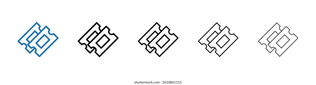 Cinema ticket icon Outline vector logo for web ui