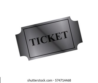 cinema ticket icon over white background. vector illustration