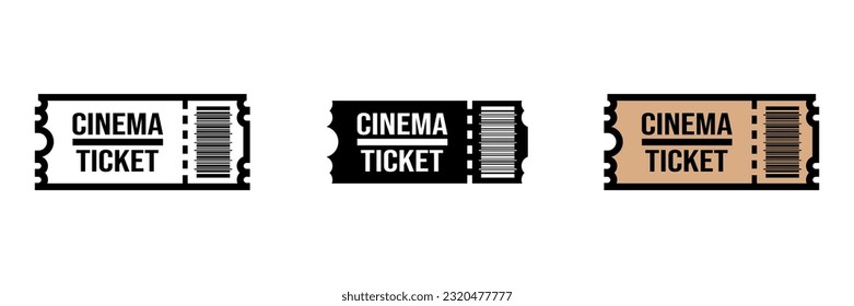 Cinema Ticket Icon, an icon representing a cinema ticket, symbolizing the movie-going experience, entertainment, and the excitement of watching films in theaters.