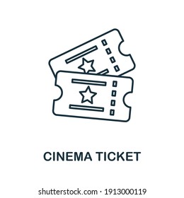 Cinema Ticket icon. Simple element from cinema collection. Creative Cinema Ticket icon for web design, templates, infographics and more