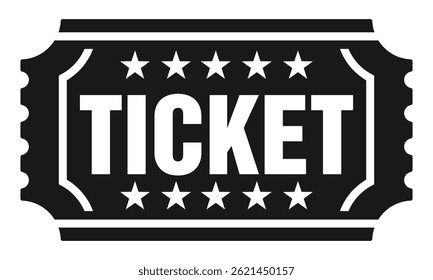 Cinema ticket icon vector illustration