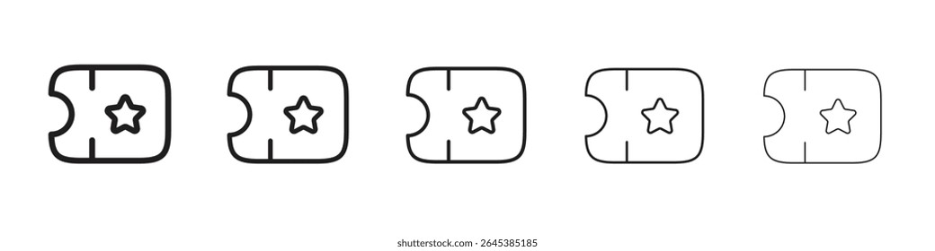 Cinema ticket icon vector illustration isolated