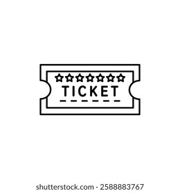 Cinema ticket icon Vector logo set flat