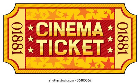 Cinema ticket illustration