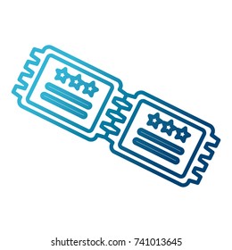 Cinema ticket isolated