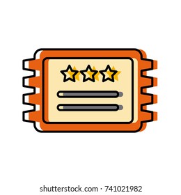 Cinema ticket isolated