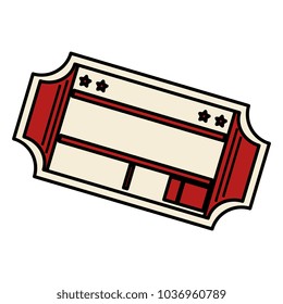 cinema ticket isolated icon