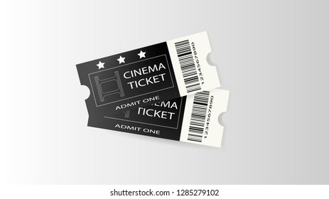 cinema ticket isolated vector ilustration
