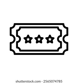 Cinema Ticket line icon , vector, pixel perfect, illustrator file