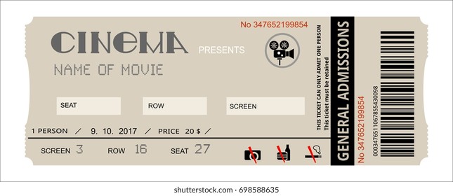 47,520 Ticket cinema Stock Vectors, Images & Vector Art | Shutterstock