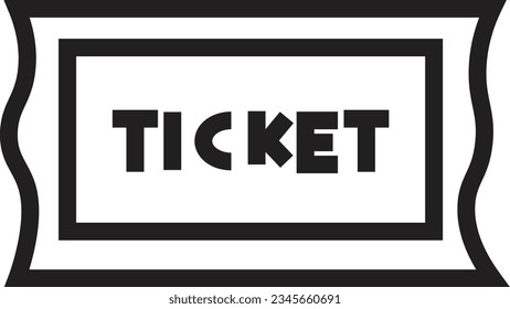 Cinema Ticket Movie Outline Icon