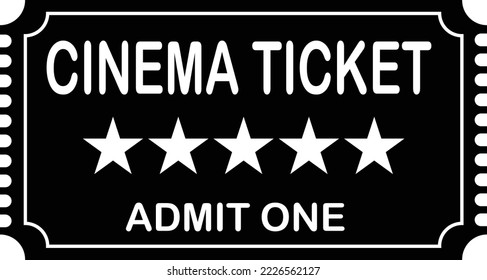 Cinema ticket on the white background. Cinema ticket sign. Admit one symbol. flat style.