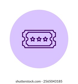 Cinema Ticket pentaglow , vector, pixel perfect, illustrator file