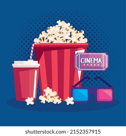 boleto de cine con maíz pop