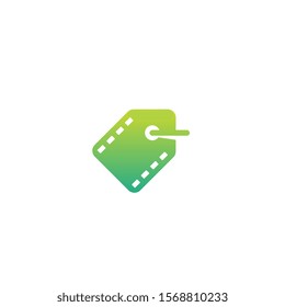 Cinema ticket promo with simple design fol logo-icon