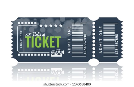 Cinema ticket sample template design. Trendy Vector.