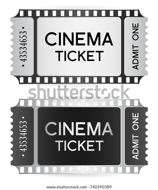 Cinema Ticket Token Template Tearoff Ticket Stock Vector (Royalty Free ...