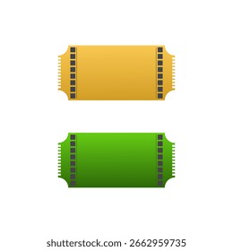 Icono de Vector de boletos de cine Estilo Antiguas Admite una Plantilla