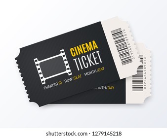 Cinema ticket vector illustration.