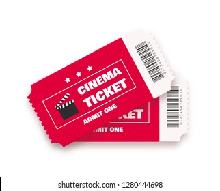 Cinema ticket vector illustration.