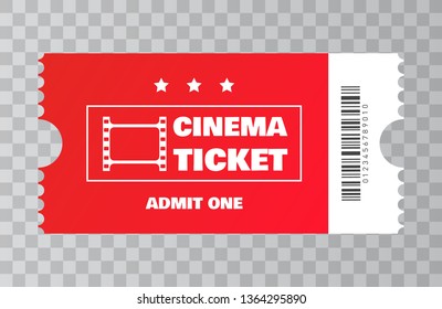 Cinema ticket. Vector illustration