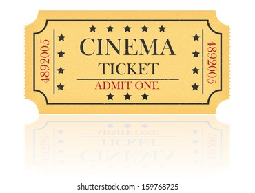 cinema ticket vector illustration isolated on white background